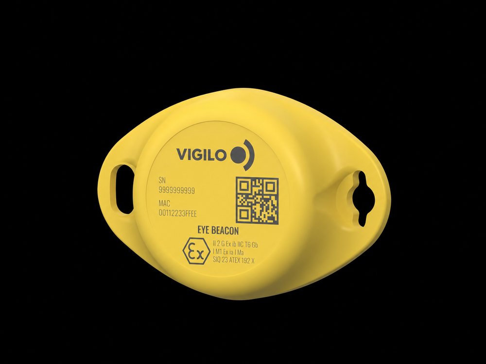 Beacon BLE ATEX Vigilo amarelo